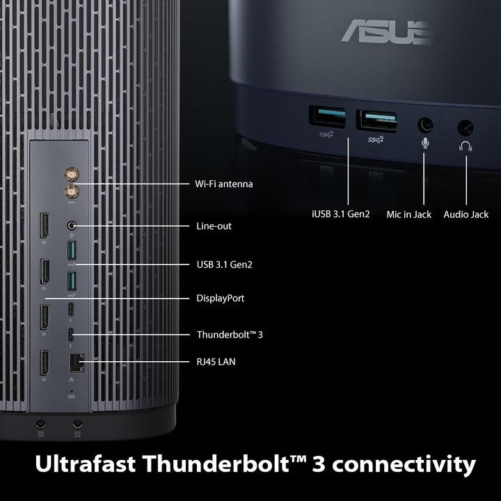 Actual product image ASUS Mini PC ProArt PA90-M9158ZN i9-9900K 3.6 GHz (I9-9900K, 32 GB, 512 GB, GeForce RTX 4000)