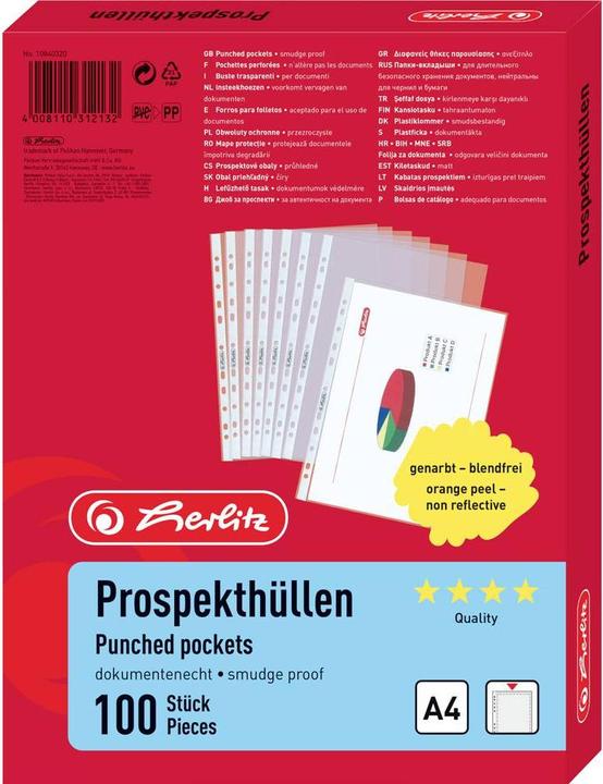 Productafbeelding Herlitz Transparant deksel (A4, 100 x)