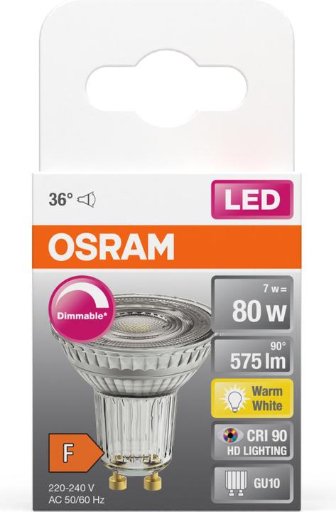 Productafbeelding Osram Superster Par 16 (GU10, 8.30 W, 575 lm, 1 x, F)