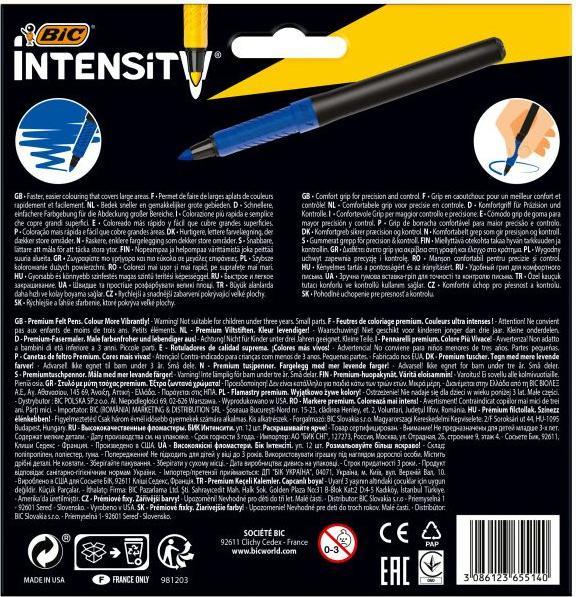 Produktbild Bic Fineliner Intensity 0.7mm (Assortiert, 12 x)