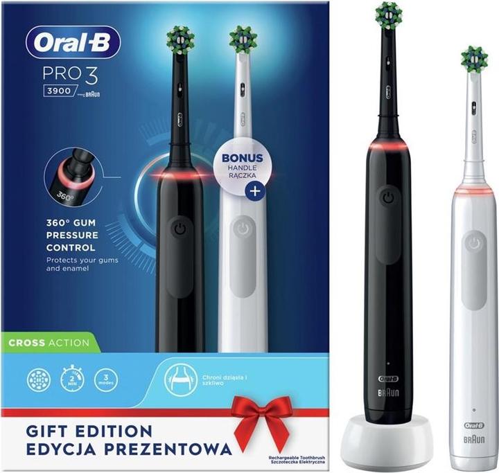 Actual product image Oral-B ELECTRIC TOOTHBRUSH PRO3 3900 2PSC (Oscillating toothbrush)