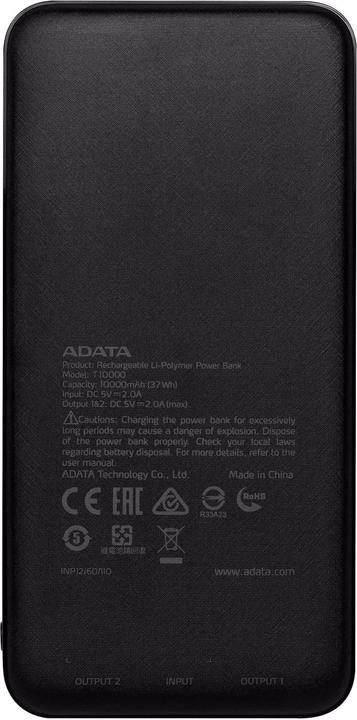 Actual product image Adata T10000 (10000 mAh, 10 W, 37 Wh)