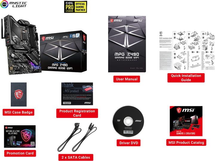 Produktbild MSI MPG Z490 Gaming Edge Wifi (LGA 1200, Intel Z490, ATX)