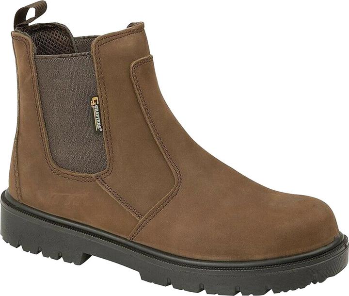 Produktbild Grafters Sicherheitsstiefel mit elastischen Einsätzen gewachstes Leder (47)