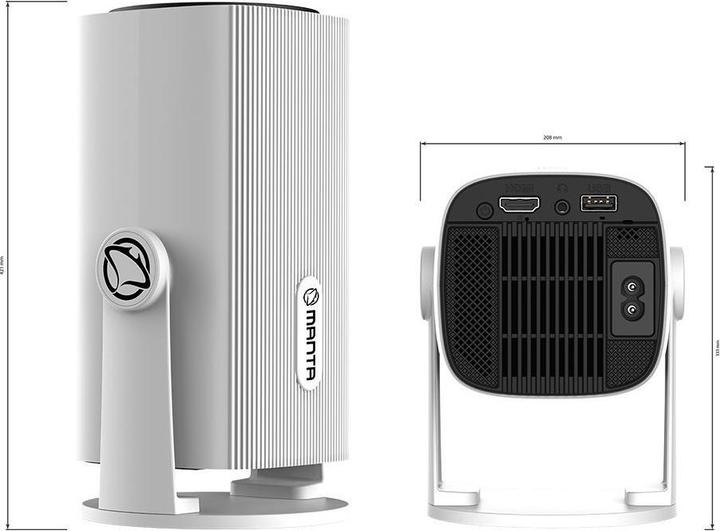 Actual product image Manta PMA202A24 MultiVision Mini Smart Projector (8K, 250 lm)