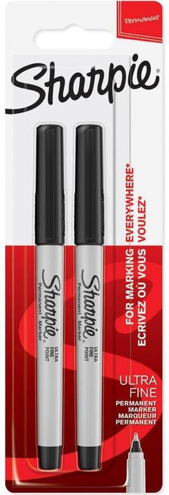 Sharpie Ultra Fine (Schwarz, Weiss, 0.50 mm, 2 x)