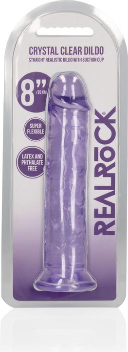 Actual product image RealRock Straight Realistic Dildo with Suction Cup - 8" / 20