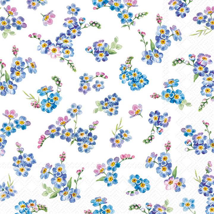 Image du produit IHR Serviette "Blaue Blumen" (20 x, 33 x 33 cm)
