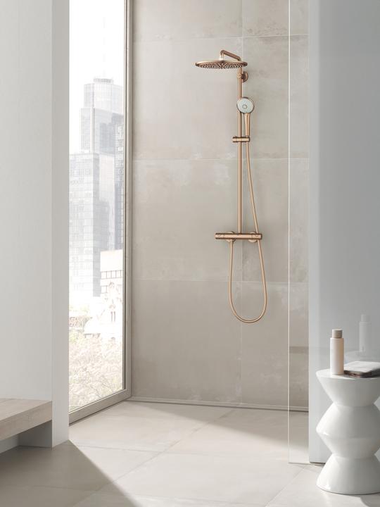 Actual product image Grohe Euphoria Shower System with Thermostat - Warm Sunset Brushed (26075DL0)