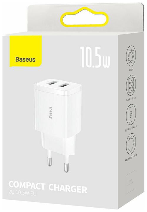 Produktbild Baseus Compact Charger 2U 10.5W EU White (10.50 W)