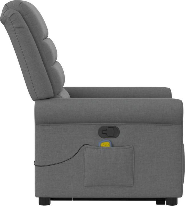 Actual product image VidaXL Massage chair with stand-up aid dark grey fabric