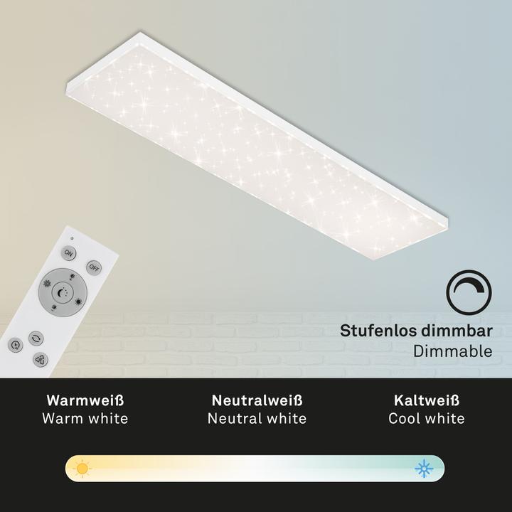 Immagine prodotto Briloner Pannello CCT LED senza cornice, con effetto luminoso stellato, bianco, 1xLED/38W (3800 lm)