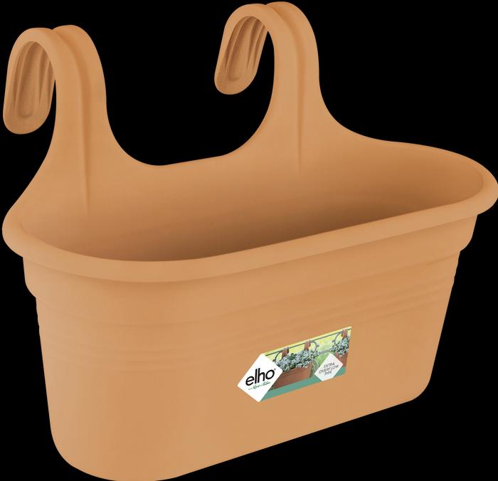 Image du produit Elho Bac à plantes Easy Hanger Green Basics, ovale, 26x36x25,7 cm, en plastique en terracotta (26.20 cm)