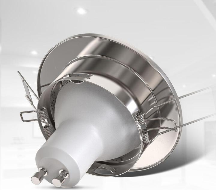 Actual product image B.K.Licht LED recessed light set, matt nickel, 10xLED/GU10/5W (400 lm, GU10)