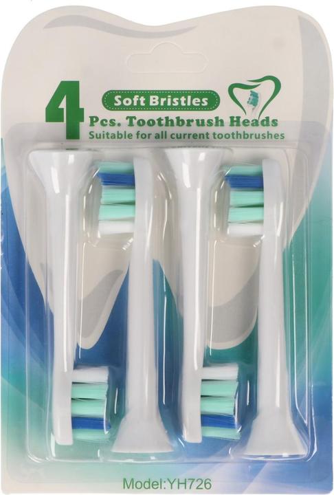 Produktbild AccuCell Zahnbürstenkopf Gum Care Cleaning Brush für elektrische Zahnbürsten von Philips, 4 Stück (4 x)