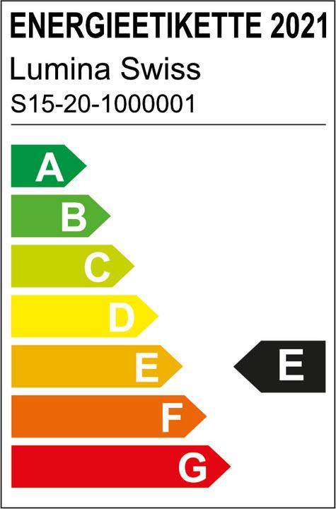 Energie-Label Lumina Swiss LED-Streifen Set 20m HD Long 700lm/m 3000K 24V IP20 Deluxe (Warmweiss, 2000 cm, Indoor)