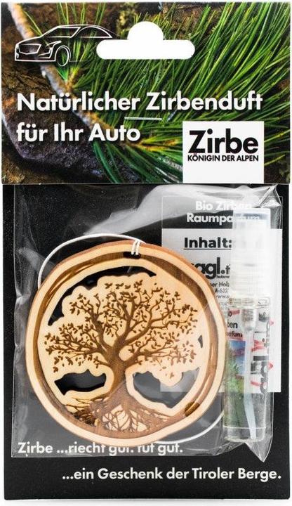 Image du produit ZNatur Zirben Bois d'arolle Pendentif parfum de voiture Cadeau Déco Arbre de vie No.110