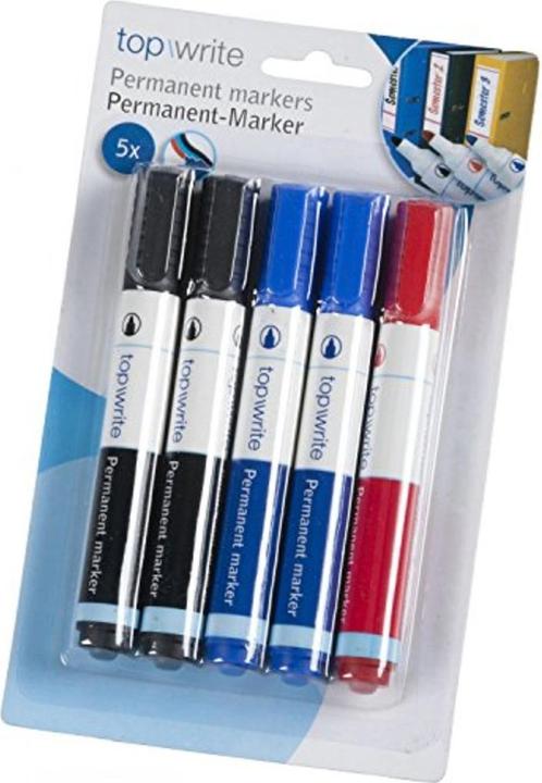 Produktbild Topwrite Permanent Marker (Mehrfarbig, 2 mm, 5 x)
