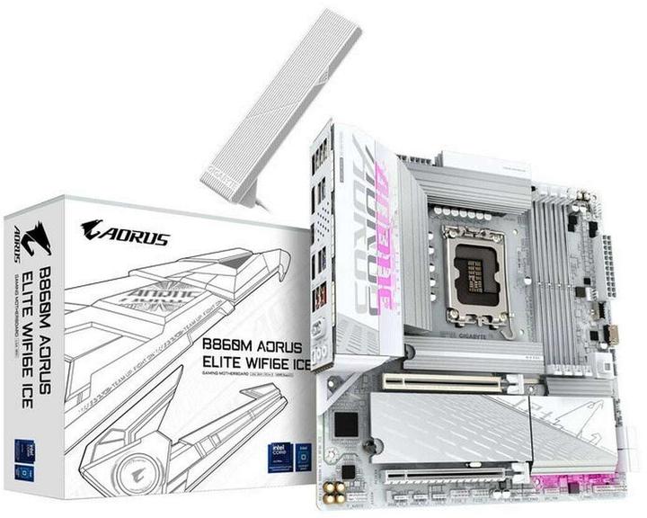 Image du produit Gigabyte B860M AORUS ELITE WIFI6E ICE (LGA 1851, Intel B860, mATX)