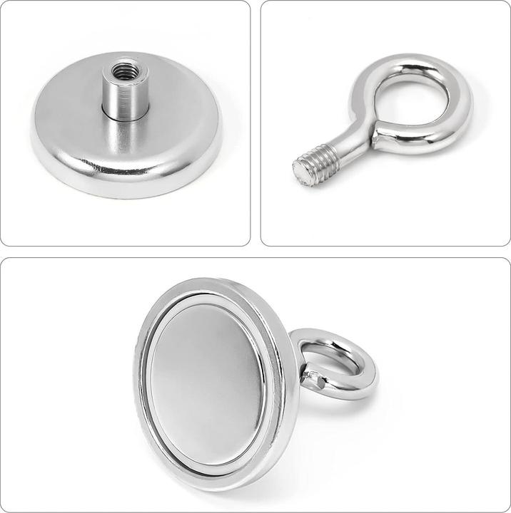 Produktbild Swissdetector Ösenmagnete - Extra stark - Ø 42 MM - Kraft 72.5 kg (X 1) (1 x)