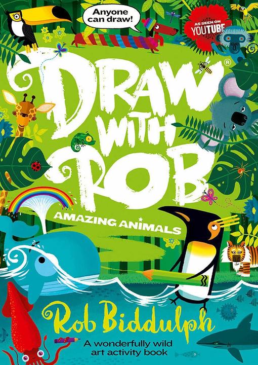 Actual product image Biddulph:Draw With Rob: Amazing Animals (English, Rob Biddulph, 2022)