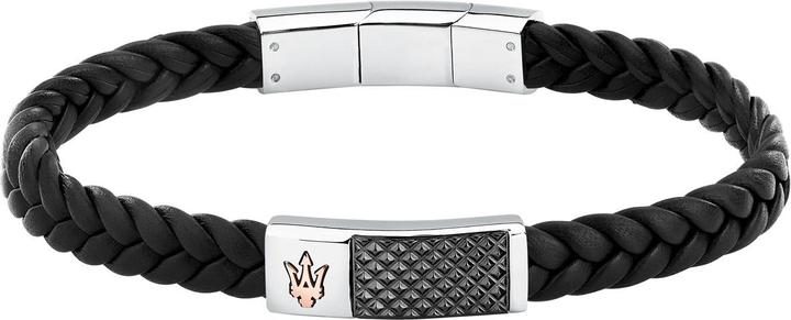 Produktbild Maserati Armband (19 cm, Edelstahl, Leder)