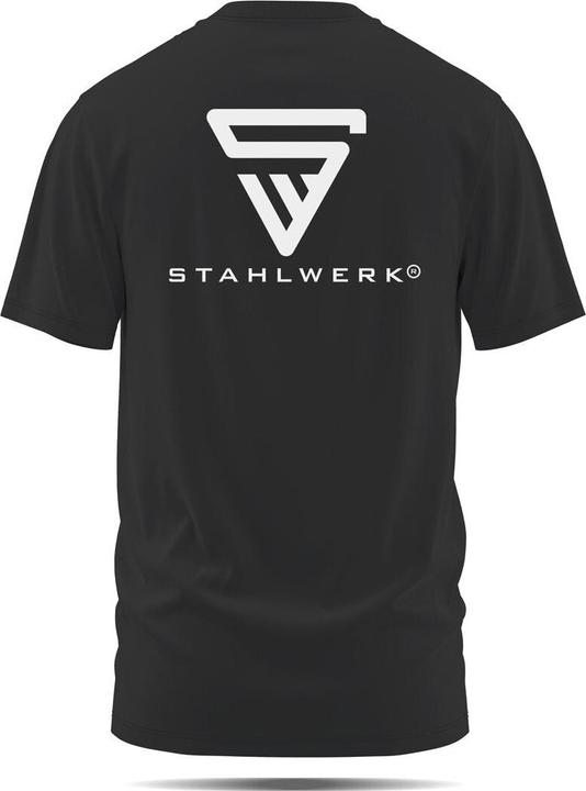 Image du produit Stahlwerk T-shirt noir Taille XXL Chemise à manches courtes avec logo imprimé 100% coton (XXL)