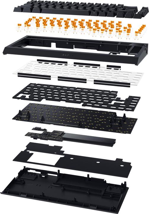 Image du produit Razer BlackWidow V4 Pro (US, Filaire, Sans fil)