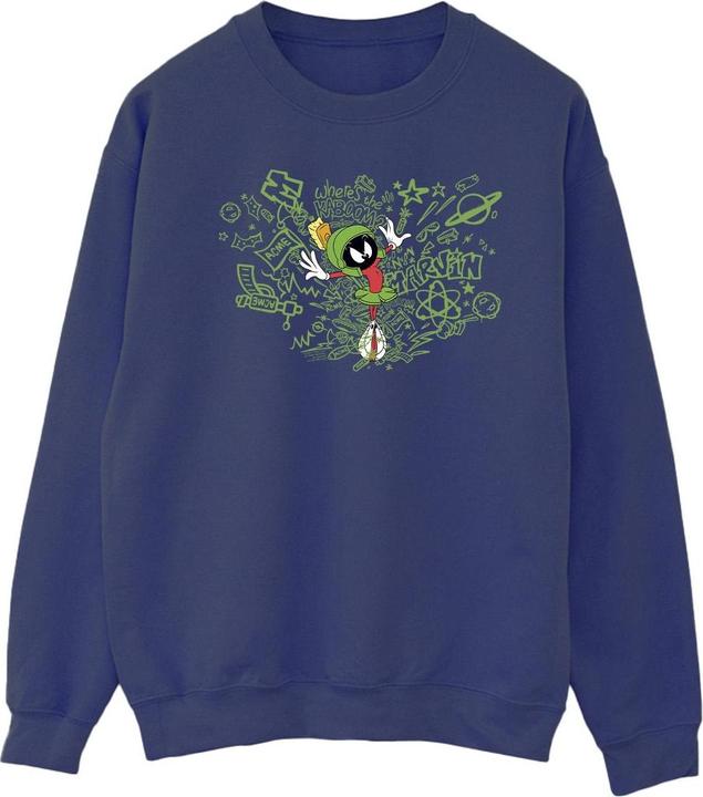 Actual product image Looney Tunes Mens ACME Doodles Marvin Martian Sweatshirt (XL)