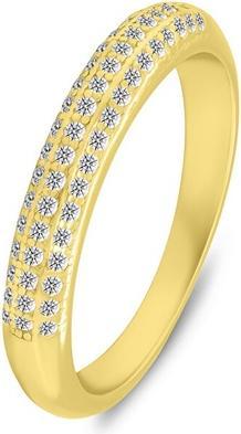 Brilio Silver - Gold-plated ring with sparkling zircons RI135Y - Circuit: 54 mm (54)