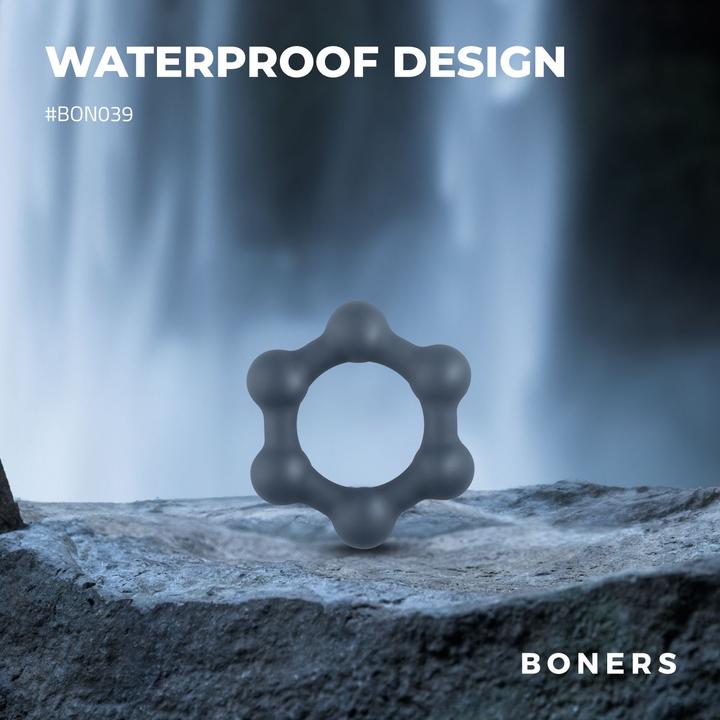 Image du produit Boners Anneau pénien hexagonal avec billes d'acier (3.80 cm)