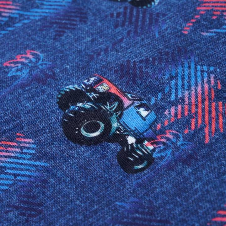 Actual product image VidaXL Children's T-shirt dark blue melange 140,Material: 100 (140)