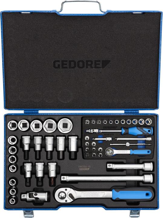 Produktbild Gedore 19 V20 U-10 Steckschlüssel-Satz 1/4"+1/2" 50-teilig 4-30 mm (19 mm, 6 mm, 12 mm, 24 mm, 14 mm, 22 mm, 5.5 mm, 10 mm, 27 mm, 7 mm, 17 mm, 11 mm, 5 mm, 15 mm, 30 mm, 8 mm, 9 mm, 4.5 mm, 13 mm, 4 mm)