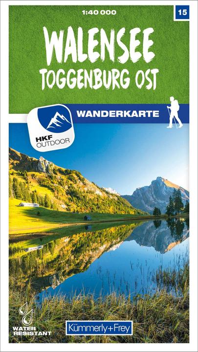 Actual product image Hiking map 15 Lake Walen, Toggenburg East