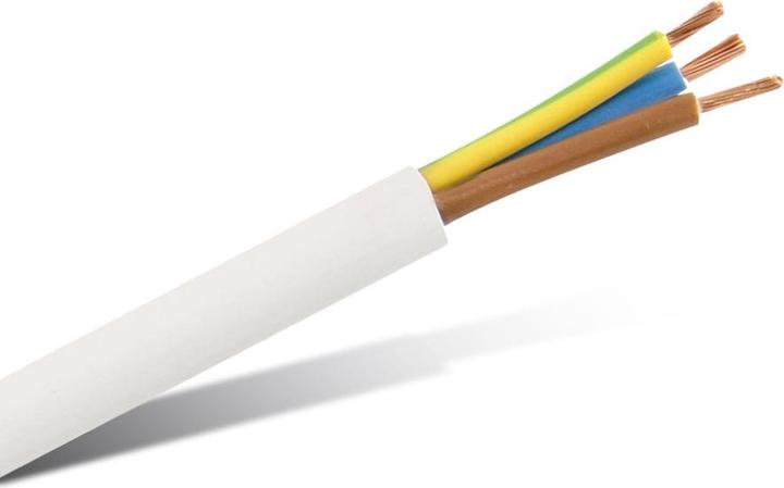 Produktbild Lemvigh-Müller Plastkappeledning H05VV-F 3G1,50 hvid R50 - (50 meter) (50 m)