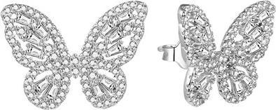 Agato Beautiful silver earrings Butterflies AGUP3094