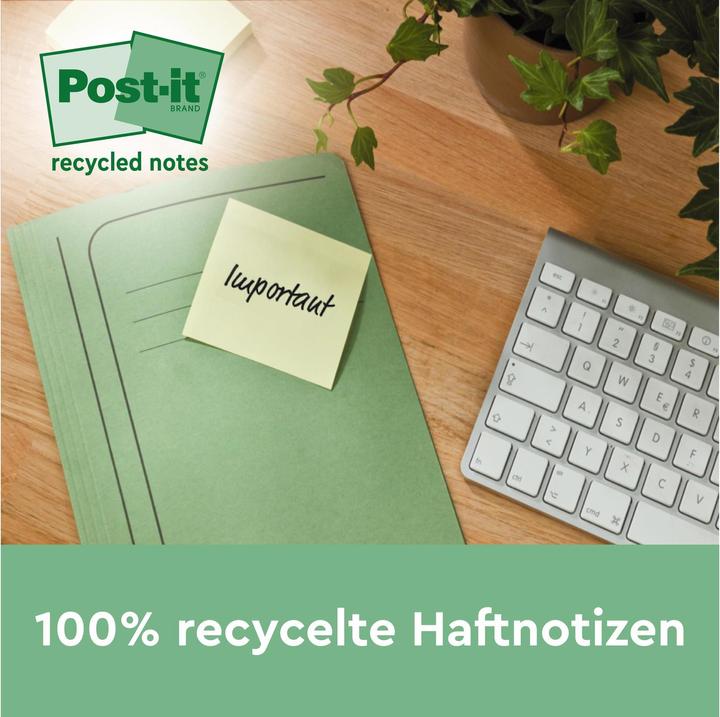Image du produit Post-it Notes de recyclage (76 x 76 mm)