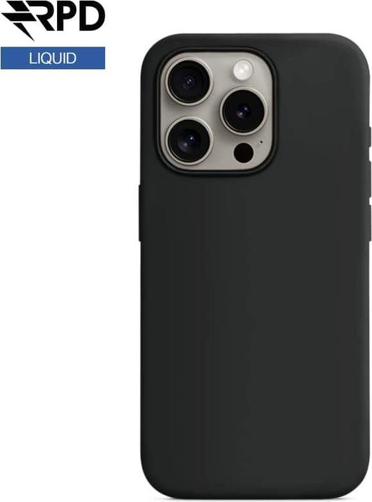 Produktbild RPD iPhone 16 Pro - Silicone Case Black, Liquid (Magsafe-Version) (Apple iPhone 16 Pro)