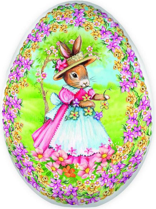 Easter egg to fill 18 cm bunny girl filling cardboard egg (18 cm)