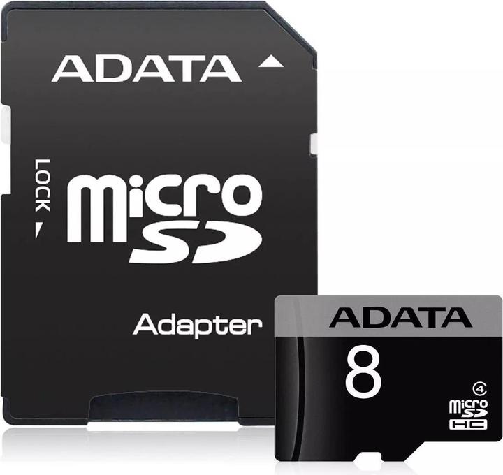 Immagine prodotto Adata Scheda microSDHC 8GB,, Classe 4 (8 GB, microSDHC)
