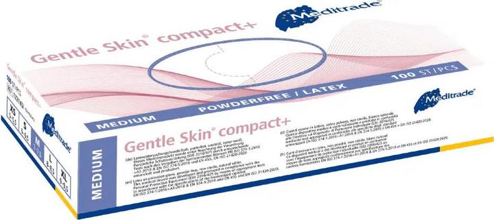 Actual product image Meditrade unisex disposable gloves Gentle Skin® compact+ white size L 100 pcs. (L)