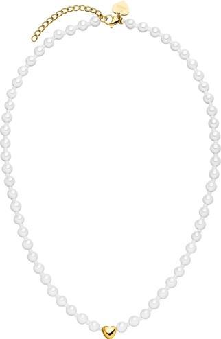 Immagine prodotto Purelei Bella collana - (Perle di vetro, Acciaio inossidabile placcato oro 18 carati, Perle di conchiglia)