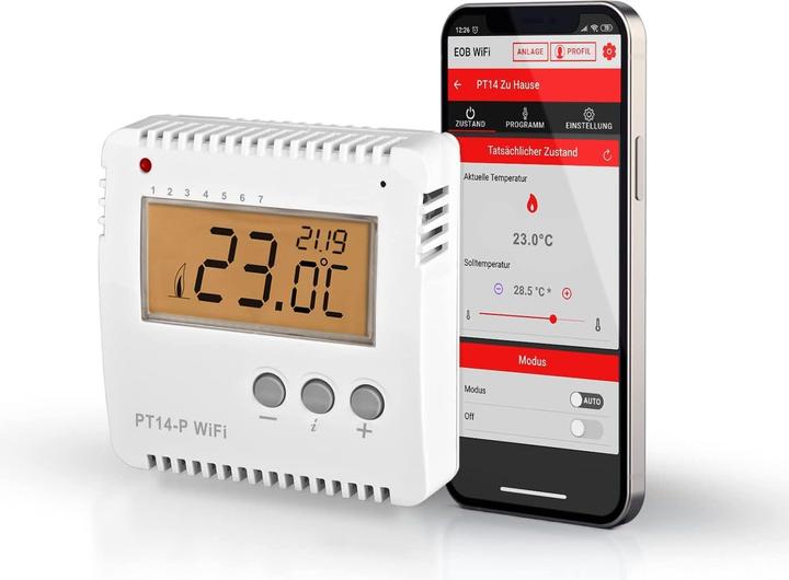 Produktbild Elektrobock EB PT14-PW - WLAN Raumthermostat