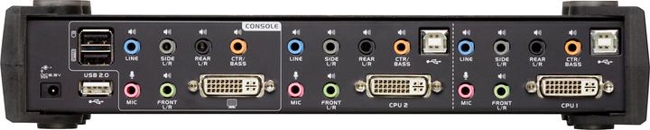Produktbild Aten CS1782A, 2 Port USB Hub KVM Switch mit 3D, DVI & 7.1