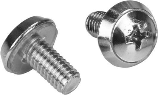 Actual product image StarTech M6 rack screws and M6 cage nuts - 20 pack - M6 nuts - Server cabinet mounting screws