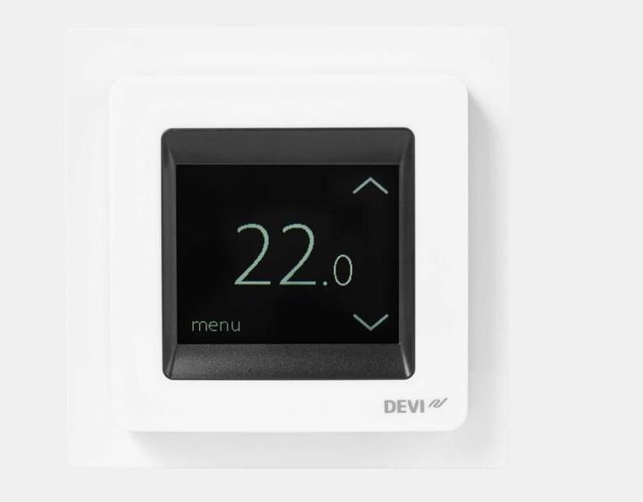 Produktbild Devi DEVIreg Touch polarweiss 140F1071 UP Uhren-Thermostat 16A, 230V mit Rahme