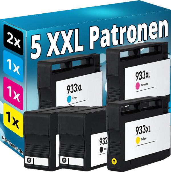 Produktbild Druckfuxx 5x TINTE PATRONEN für HP 932XL+933XL OFFICEJET 6100 6600 6700 7110 751