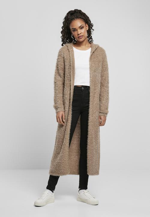 Actual product image Urban Classics Ladies Hooded Feather Cardigan (XS)