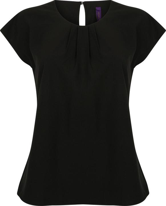 Actual product image Henbury Womens/Ladies Pleated Blouse (48 D)