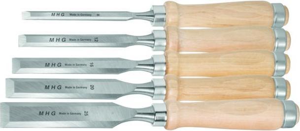 Actual product image MHG Chisel set with wooden handle, number of chisels: 5
